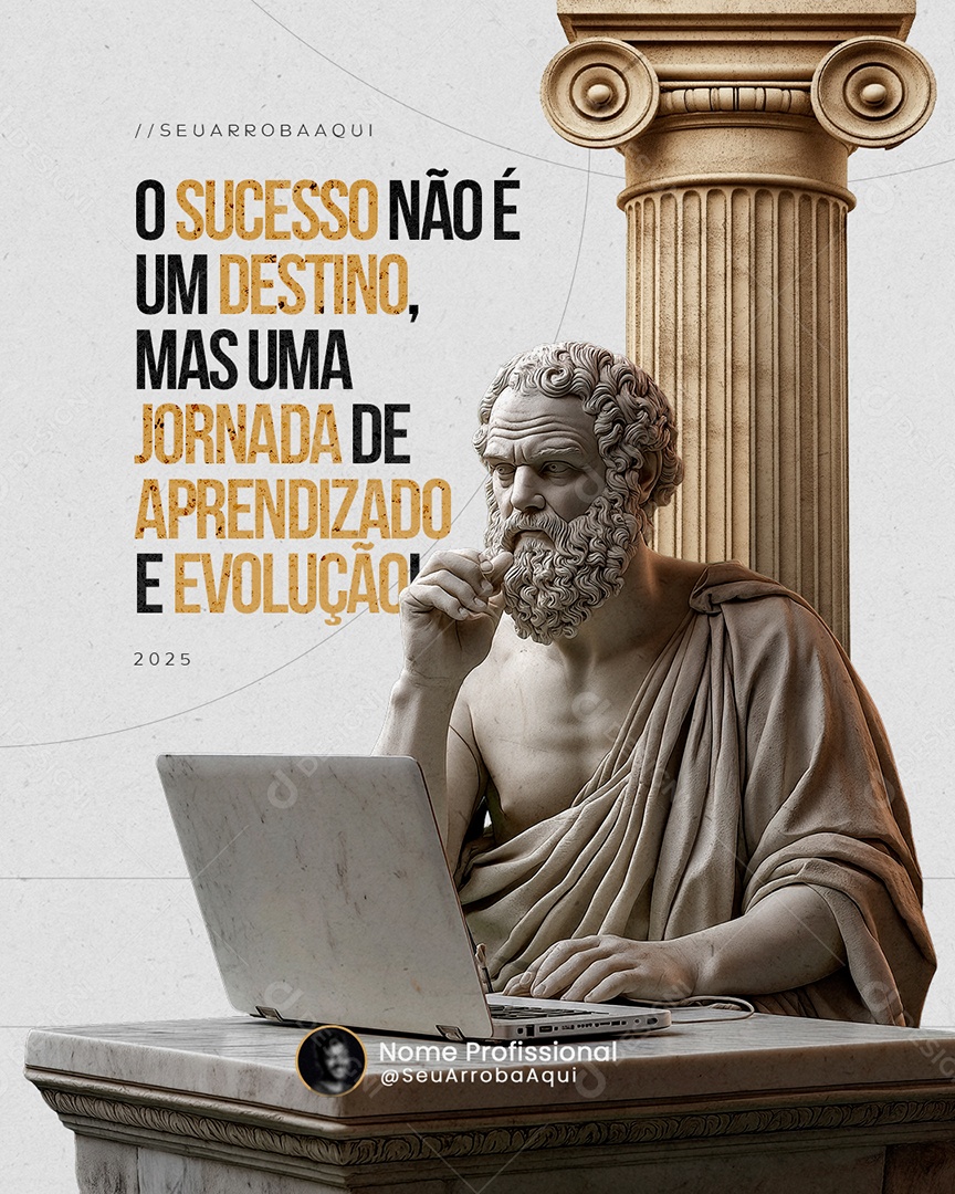 Coach O Sucesso Não é Um Destino Social Media PSD Editável