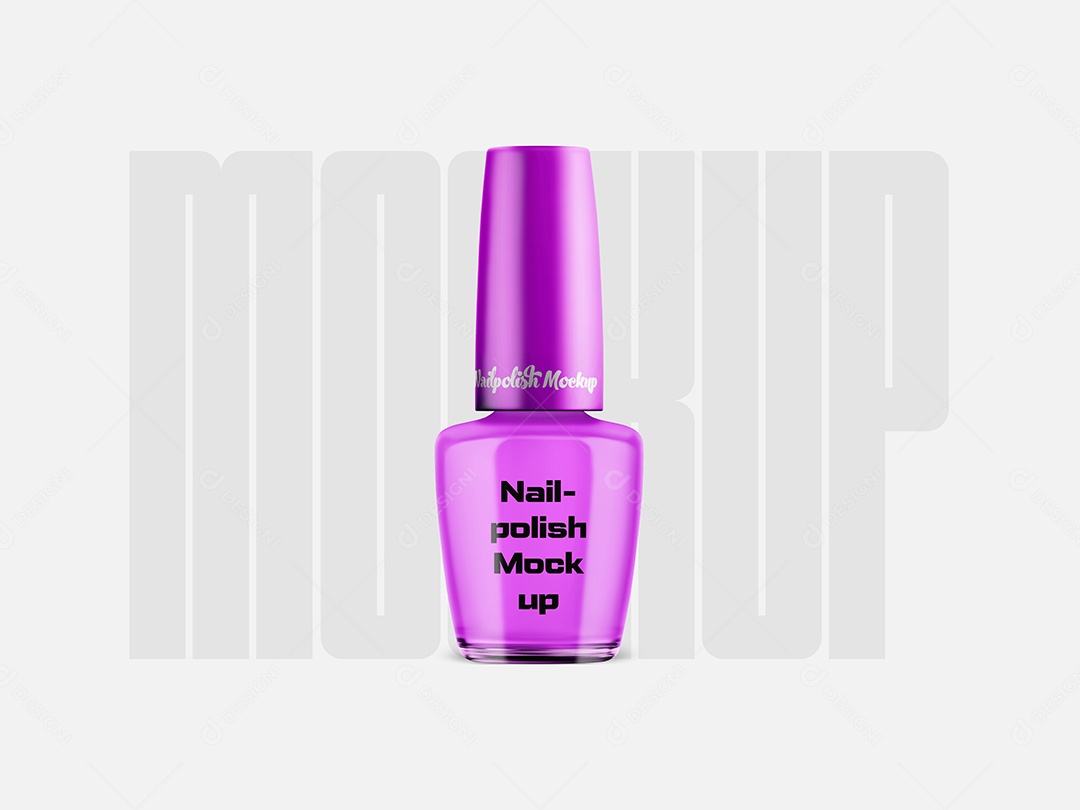 Vidro de Esmalte Mockup PSD Editável