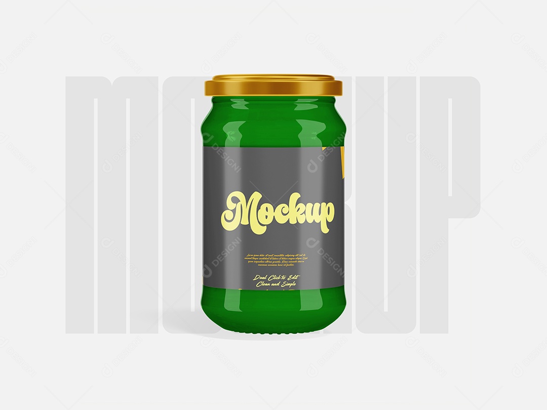 Mockup Pote de Vidro PSD Editável