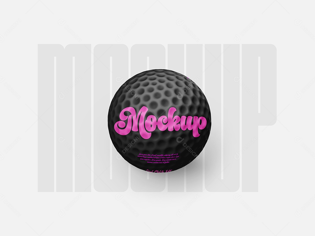 Mockup Bola de Golf PSD Editável