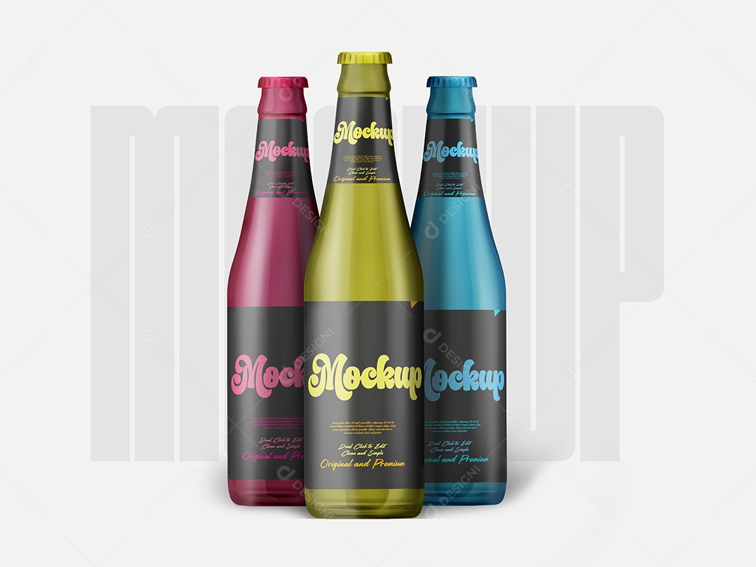 Garrafas de Vidro Para Bebida PSD Editável