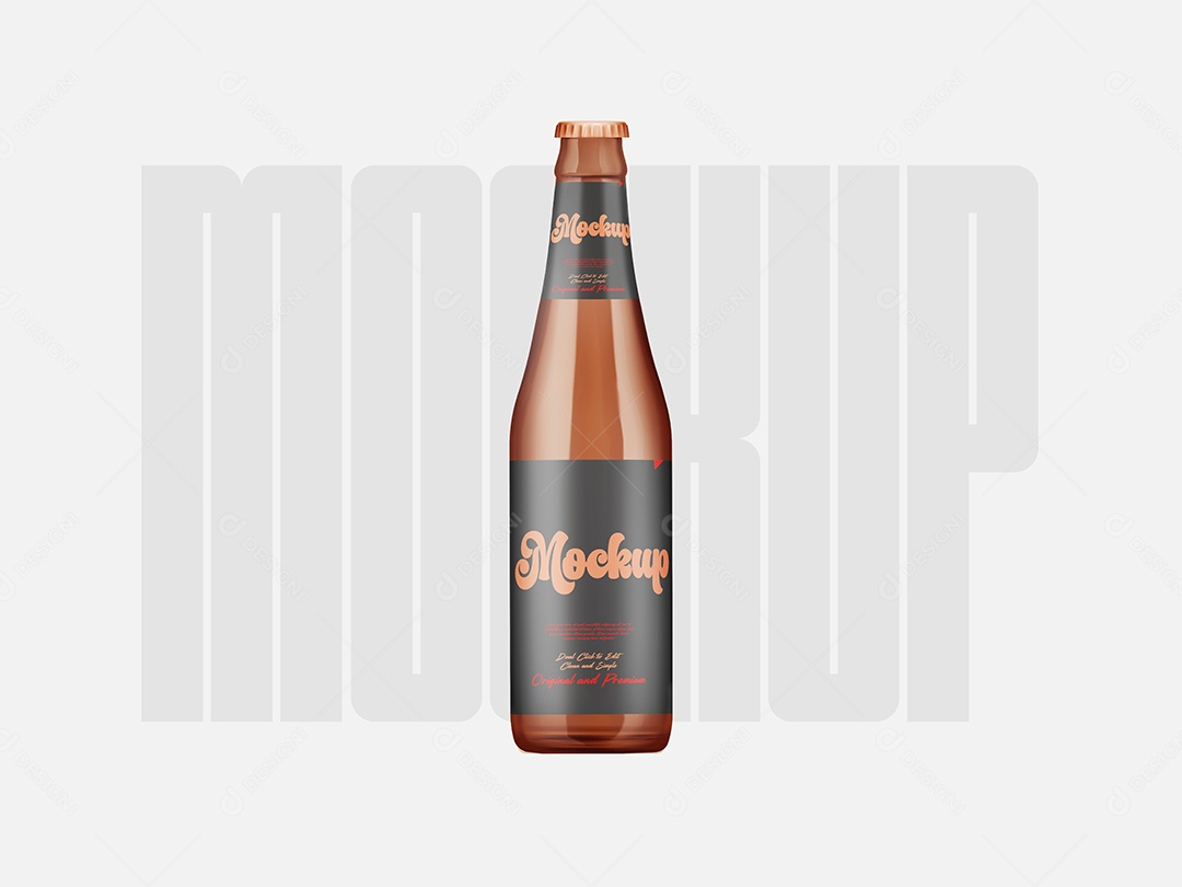 Garrafa de Vidro para Bebida PSD Editável