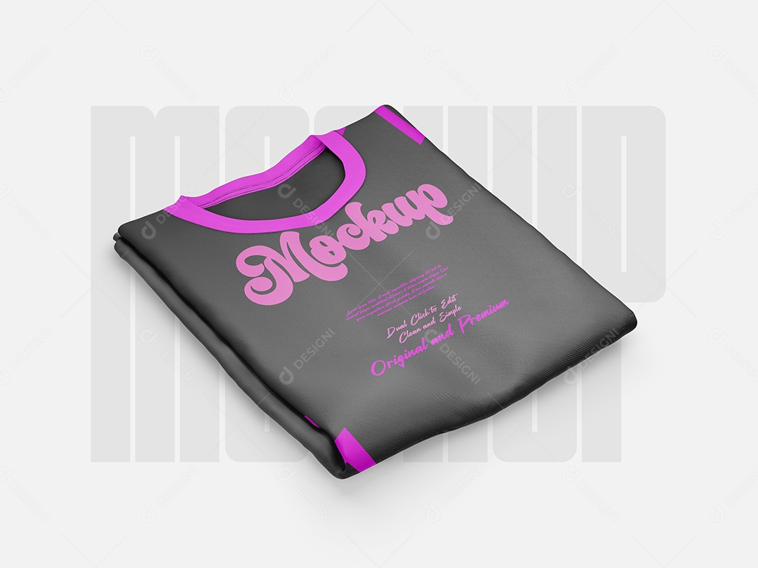 Mockup de Camiseta Dobrada PSD Editável