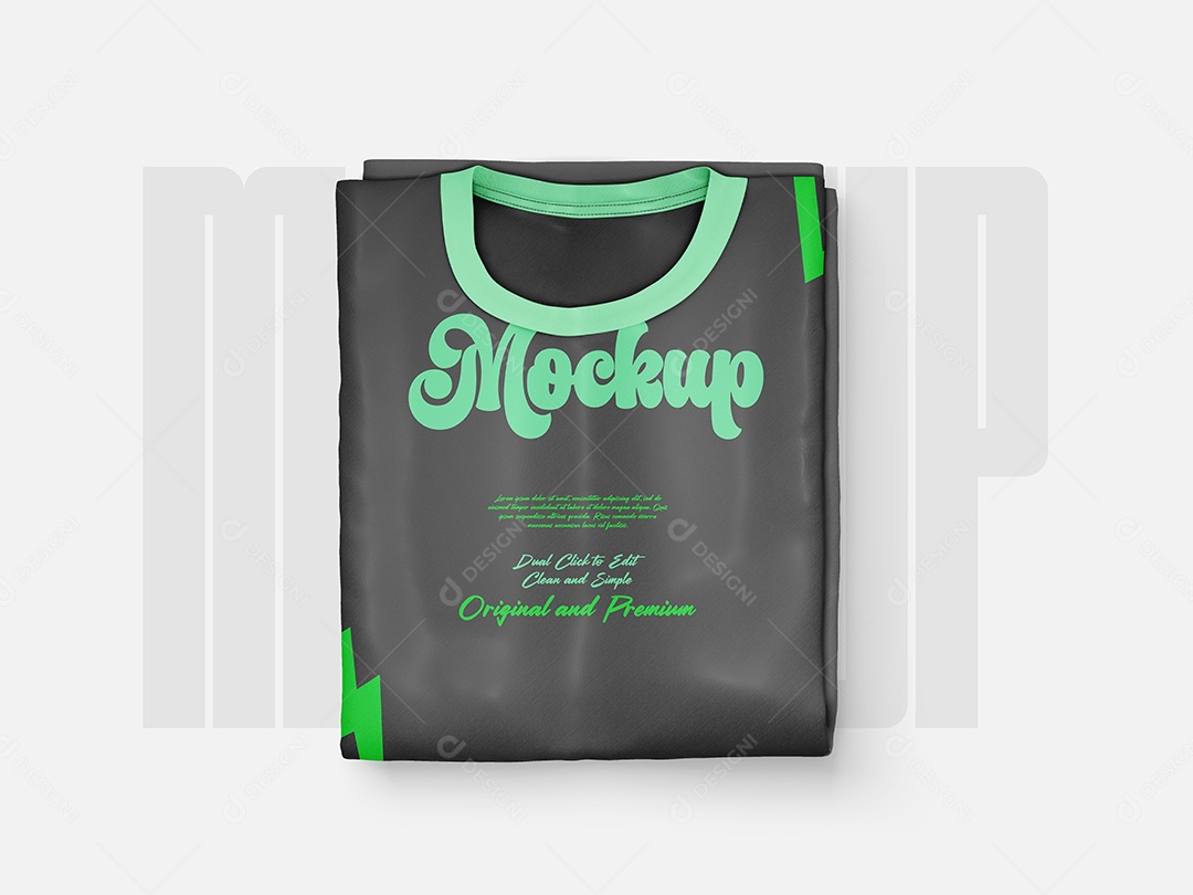 Mockup de camiseta Dobrada PSD Editável
