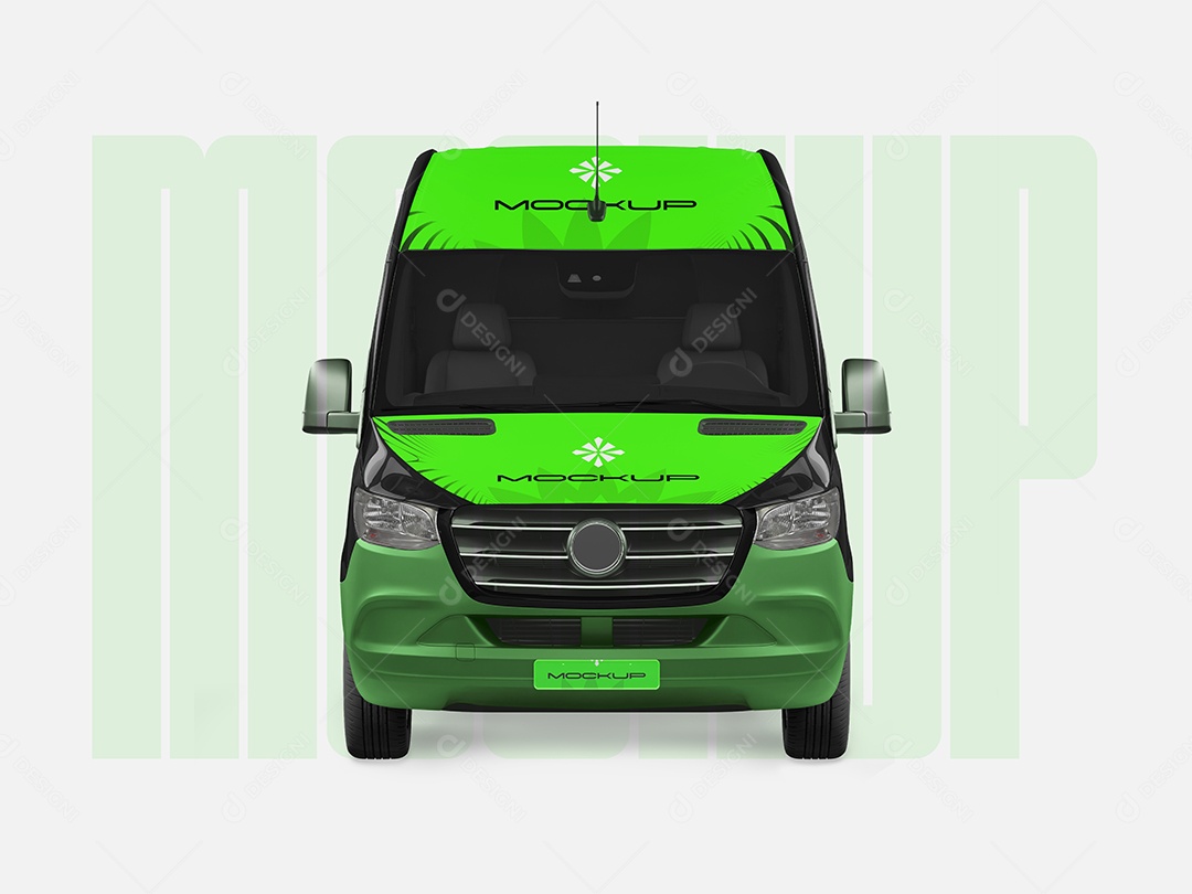 Mockup de Van de Transporte PSD Editável