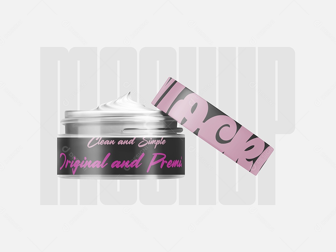 Mockup de Dois Frascos de Creme PSD Editável