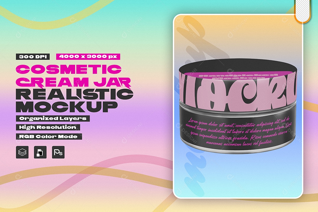 Mockup de Dois Frascos de Creme PSD Editável