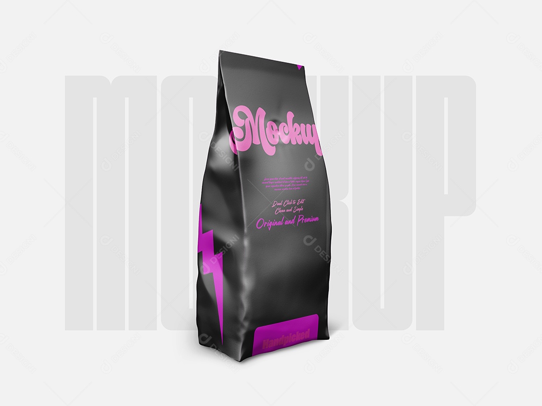 Embalagem de Café Mockup PSD Editável