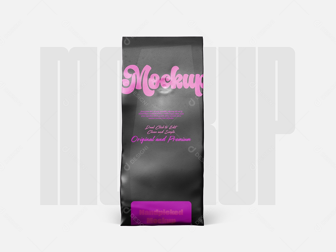 Embalagem de Café Mockup PSD Editável