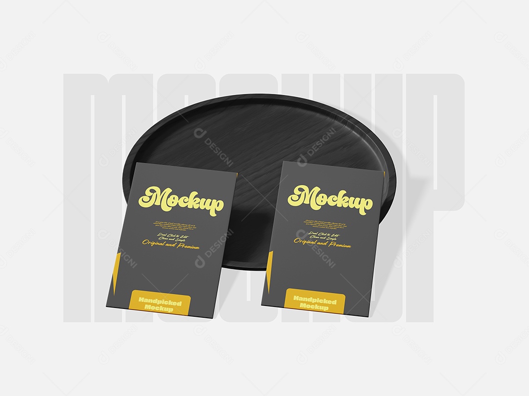 Mockup de Dois Cartões de Visita PSD Editável