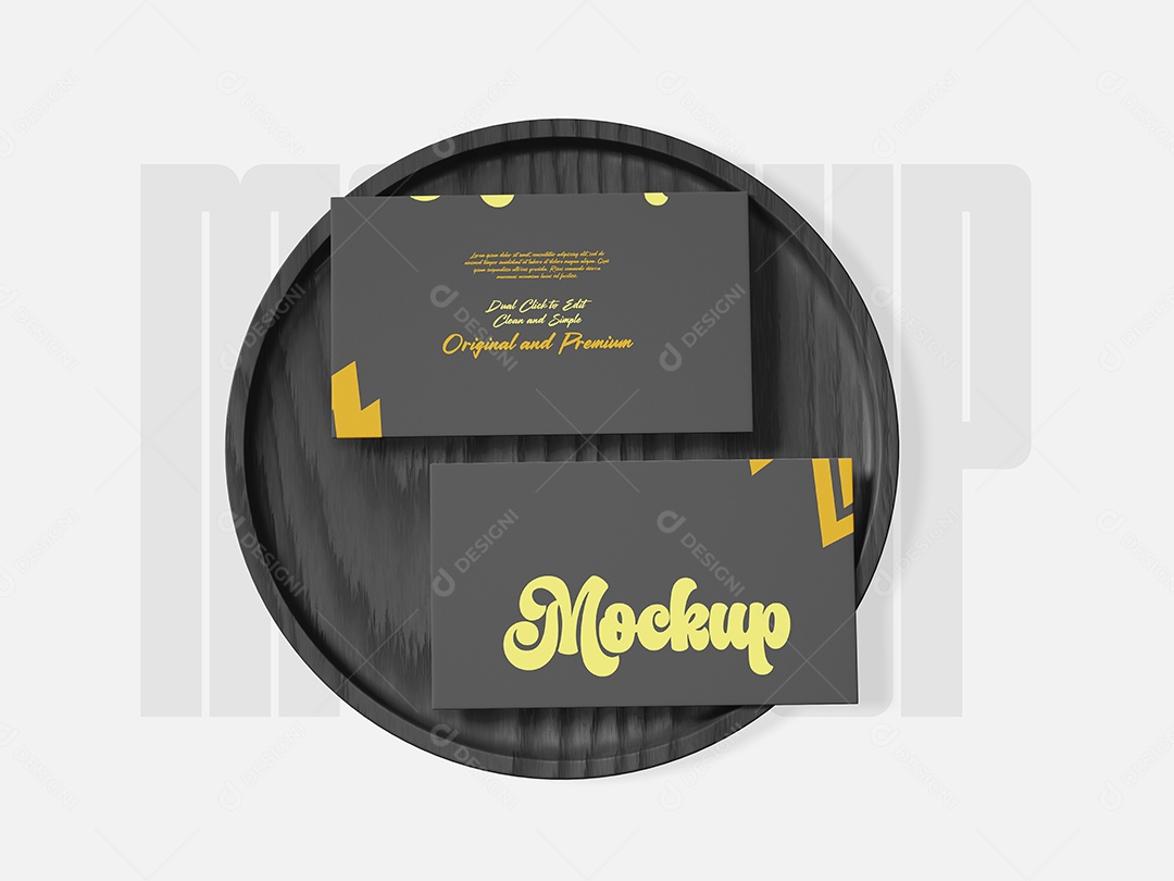 Mockup de Dois Cartões de Visita PSD Editável