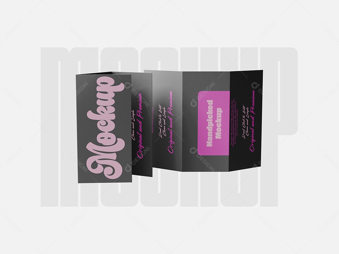 Mockup de Folheto Aberto PSD Editável