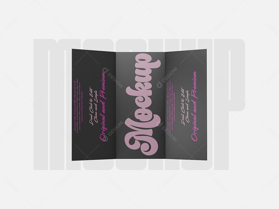 Mockup de Folheto Aberto PSD Editável