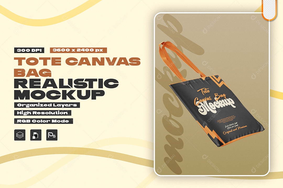 Bolsa de Transporte Mookup PSD Editável