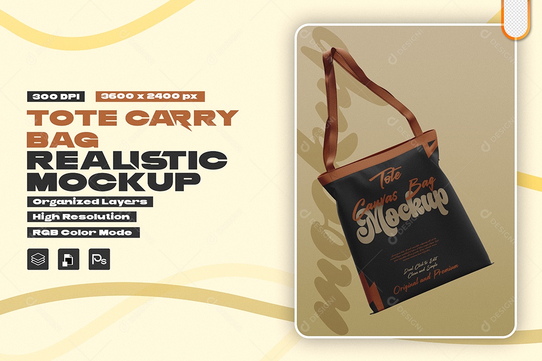 Bolsa de Transporte Mookup PSD Editável