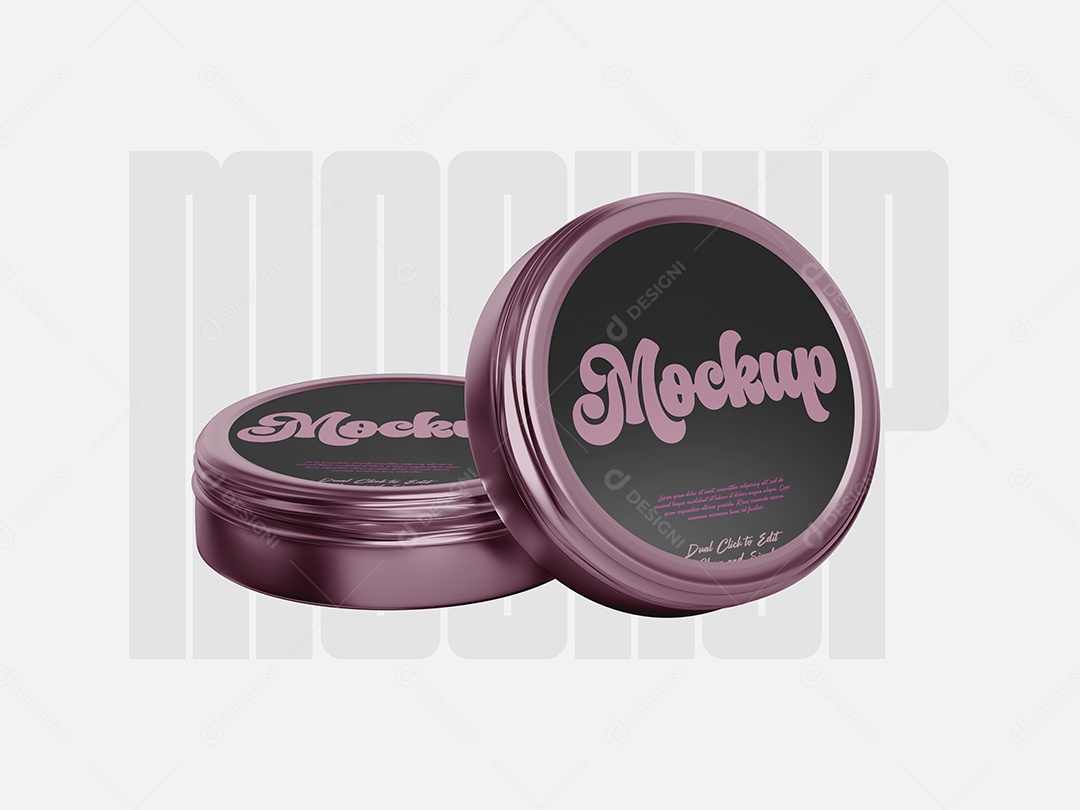 Mockup de Dois Frascos de Creme PSD Editável