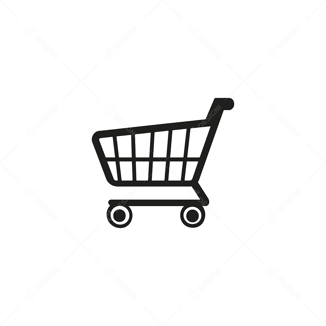 Ícone de Carrinho de Supermercado Ilustração Vetor EPS