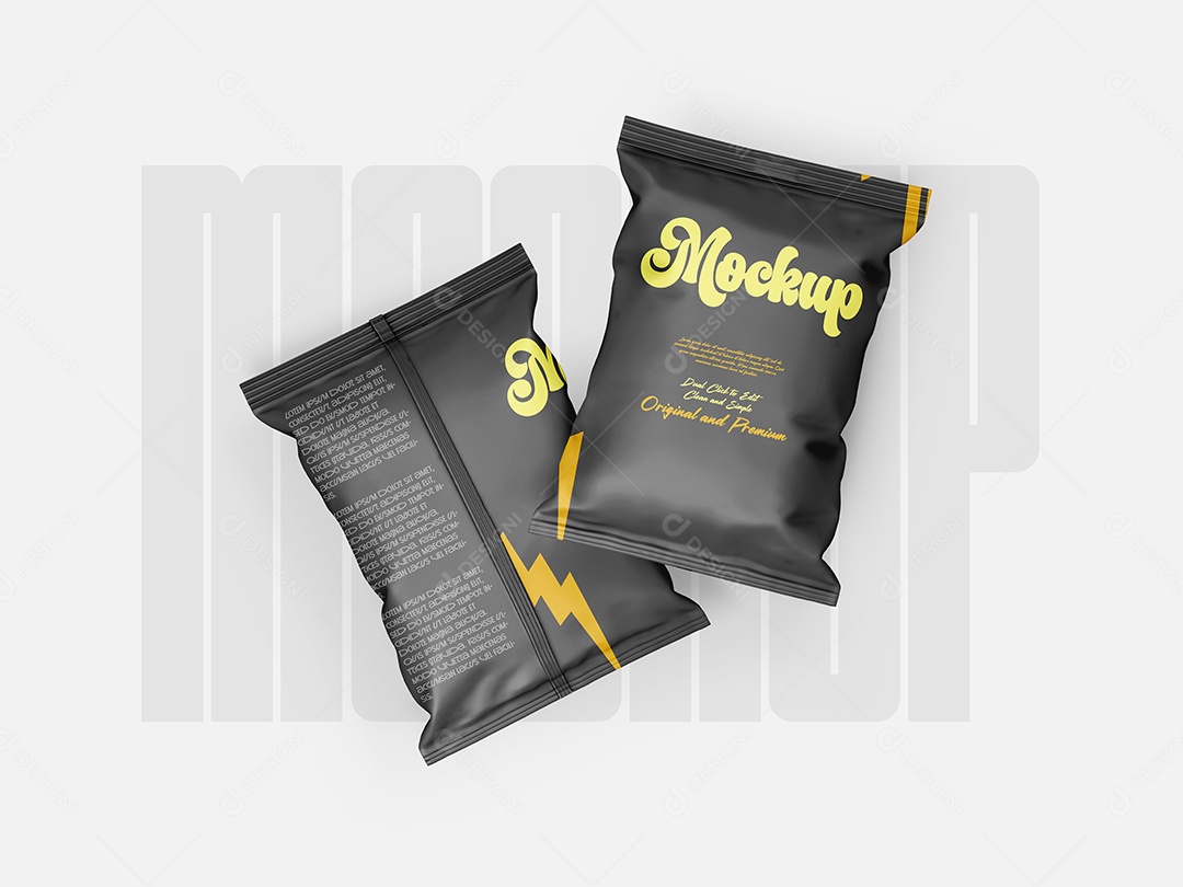 Mockup Embalagens de Batatas PSD Editável