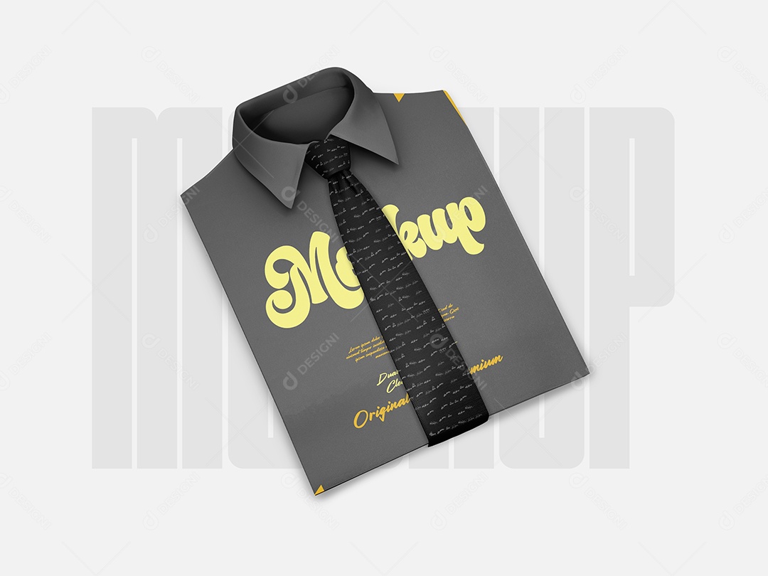 Mockup de Camisa Com Gravata PSD Editável