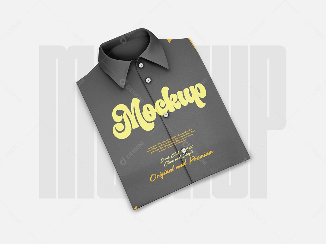 Mockup de Camisa Dobrada PSD Editável