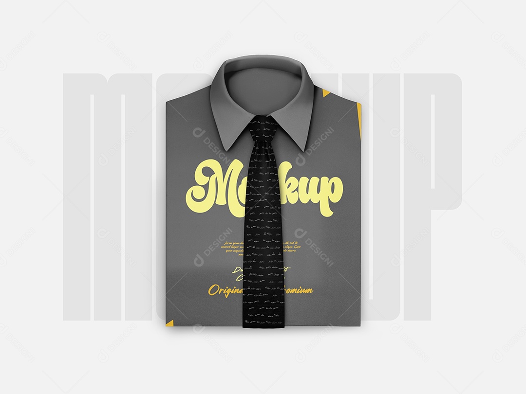 Mockup de Camisa Com Gravata PSD Editável