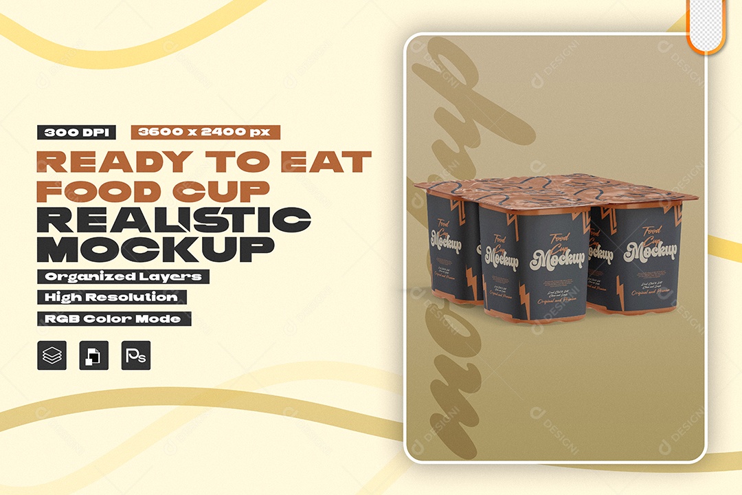 Mockup de Copo PSD Editável