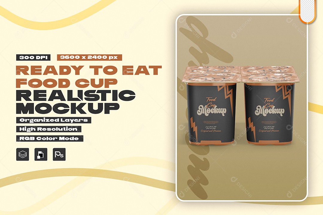 Mockup de Copo PSD Editável