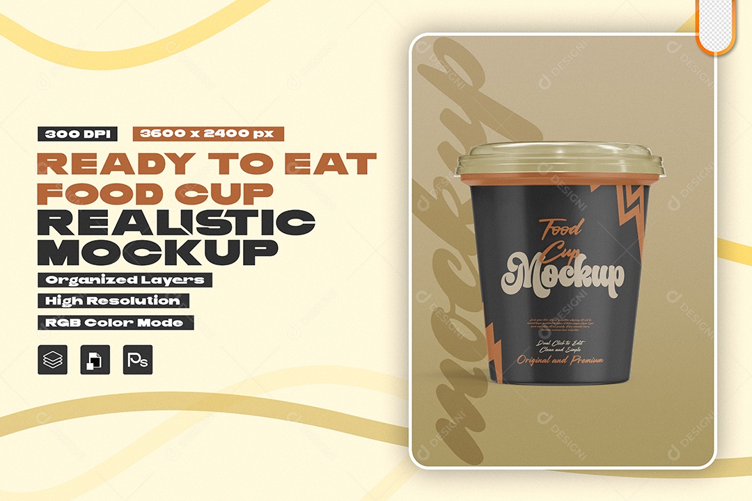 Mockup de Copo PSD Editável