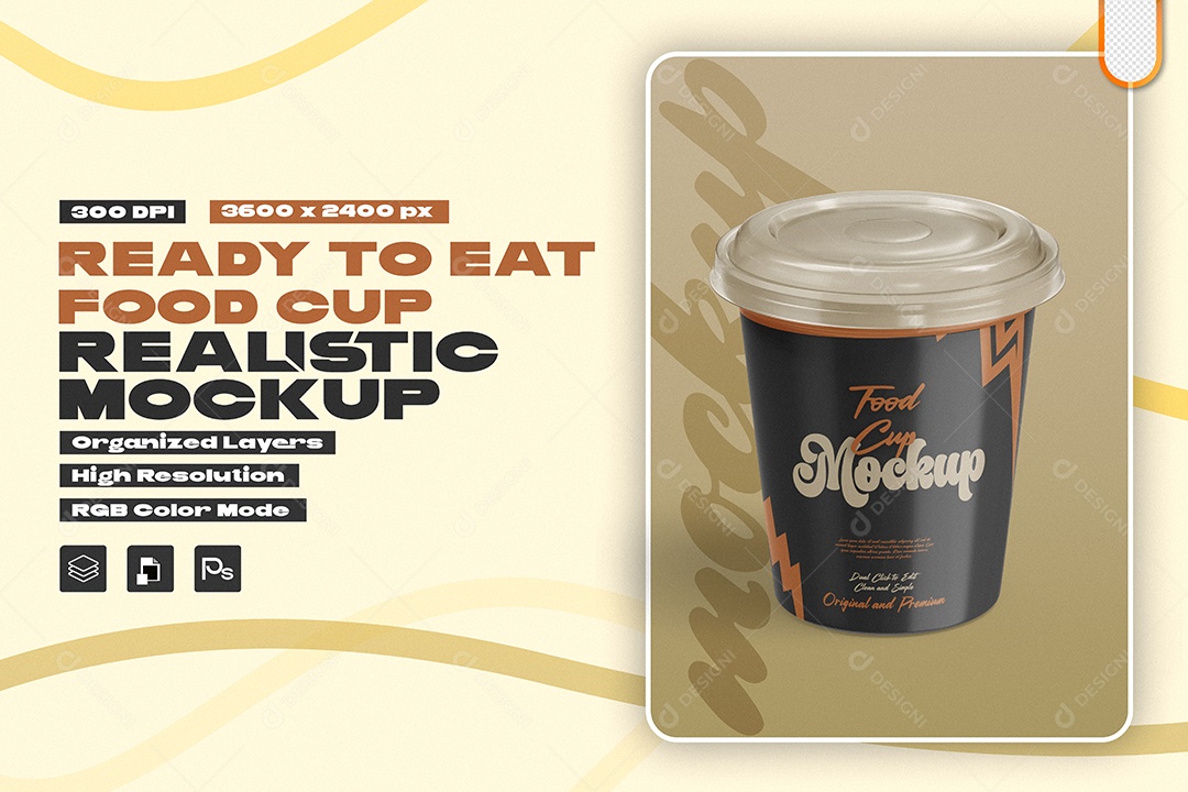 Mockup de Copo PSD Editável