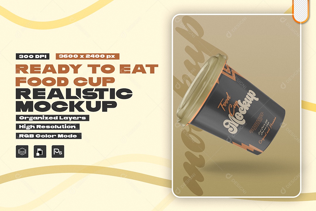 Mockup de Copo PSD Editável