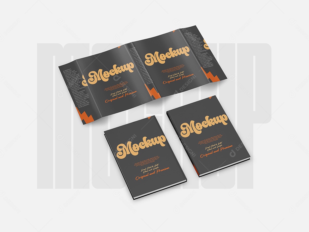 Mockup de Livros Abertos PSD Editável