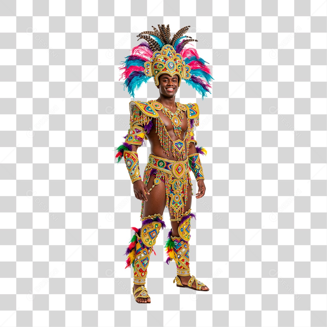 Mulher com Roupa de Carnaval PNG Transparente