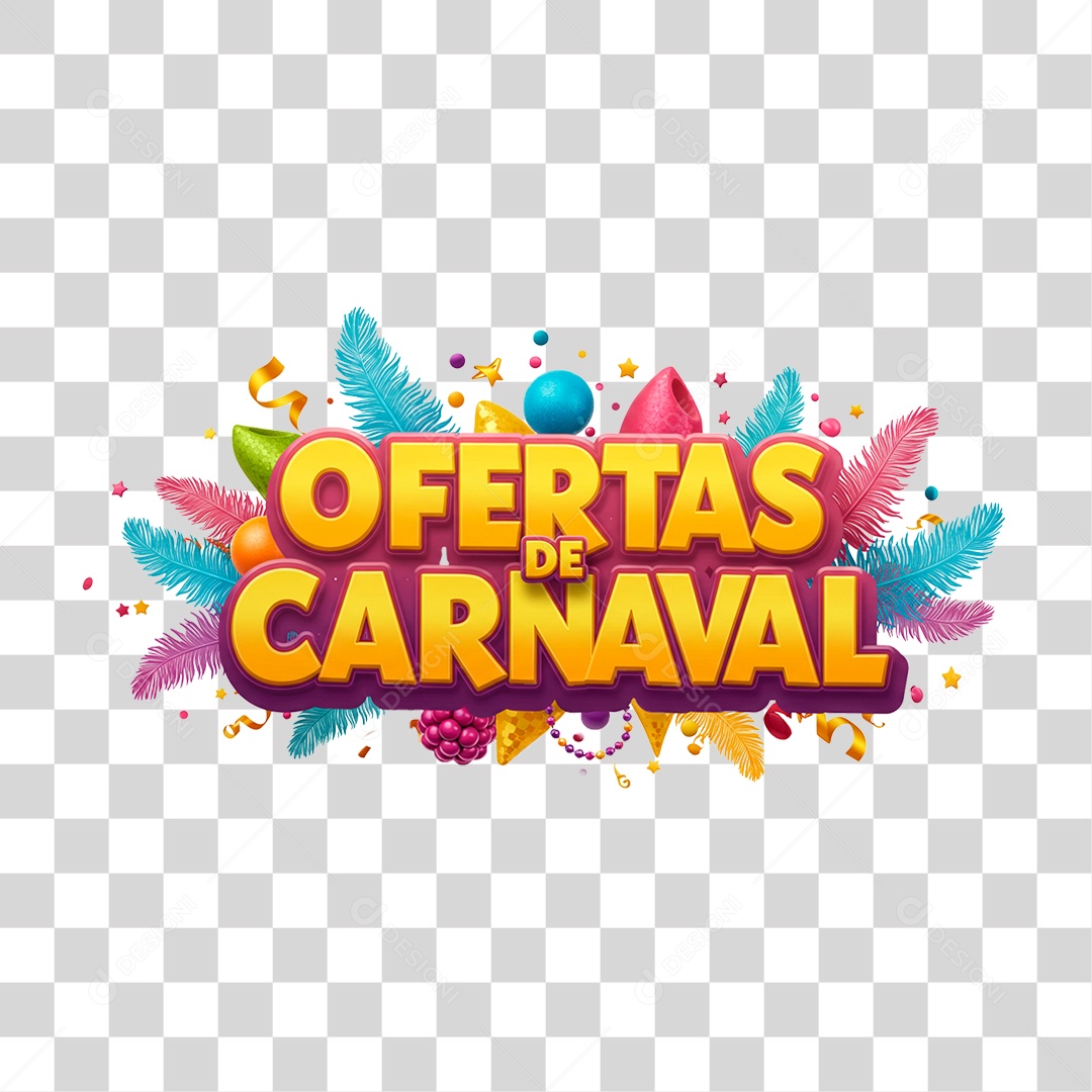 Selo 3D de Carnaval PNG Transparente