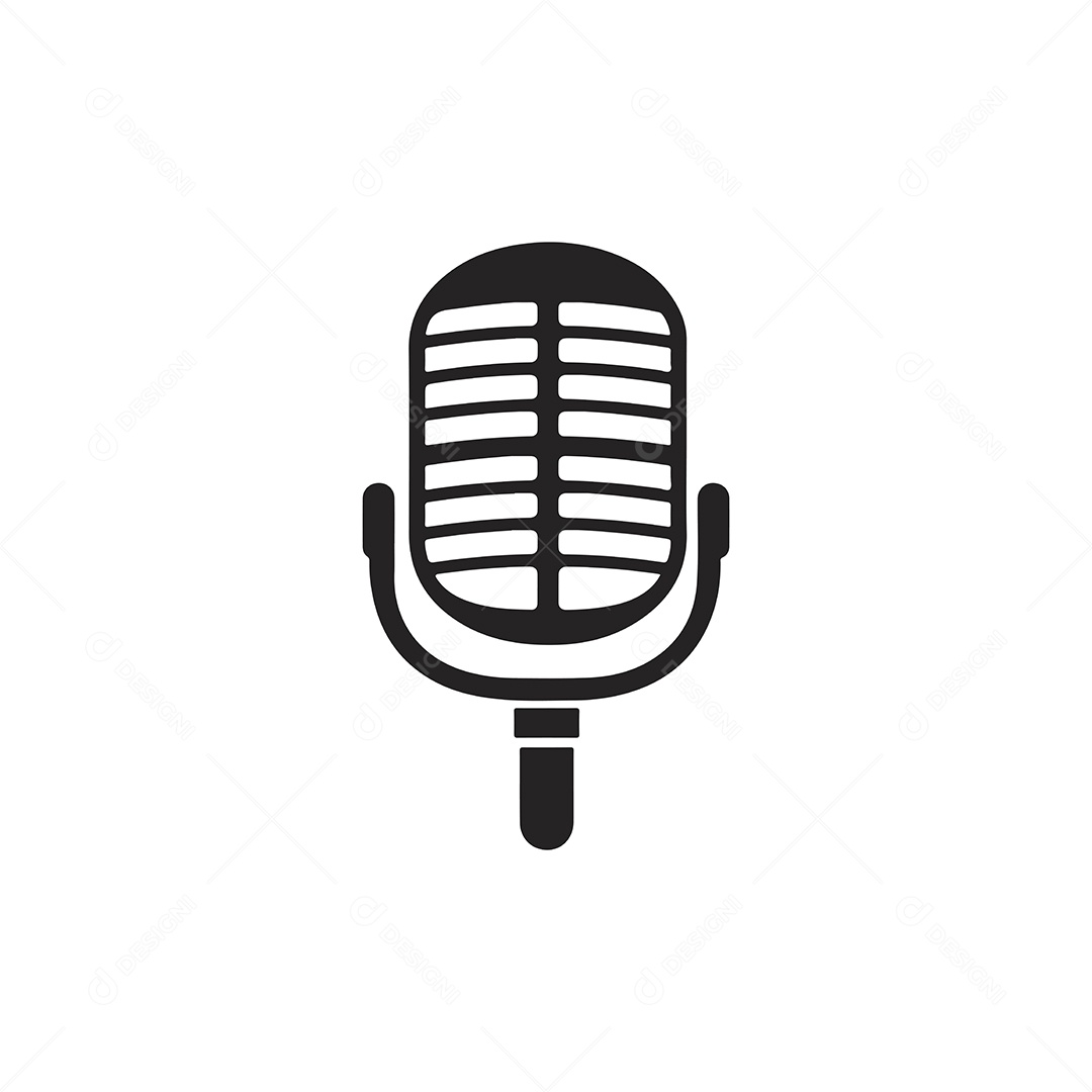 Ícone de Microfone Ilustração Vetor EPS