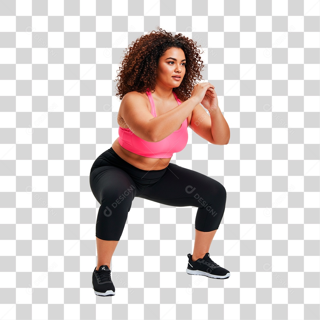 Mulher Treinando PNG Transparente