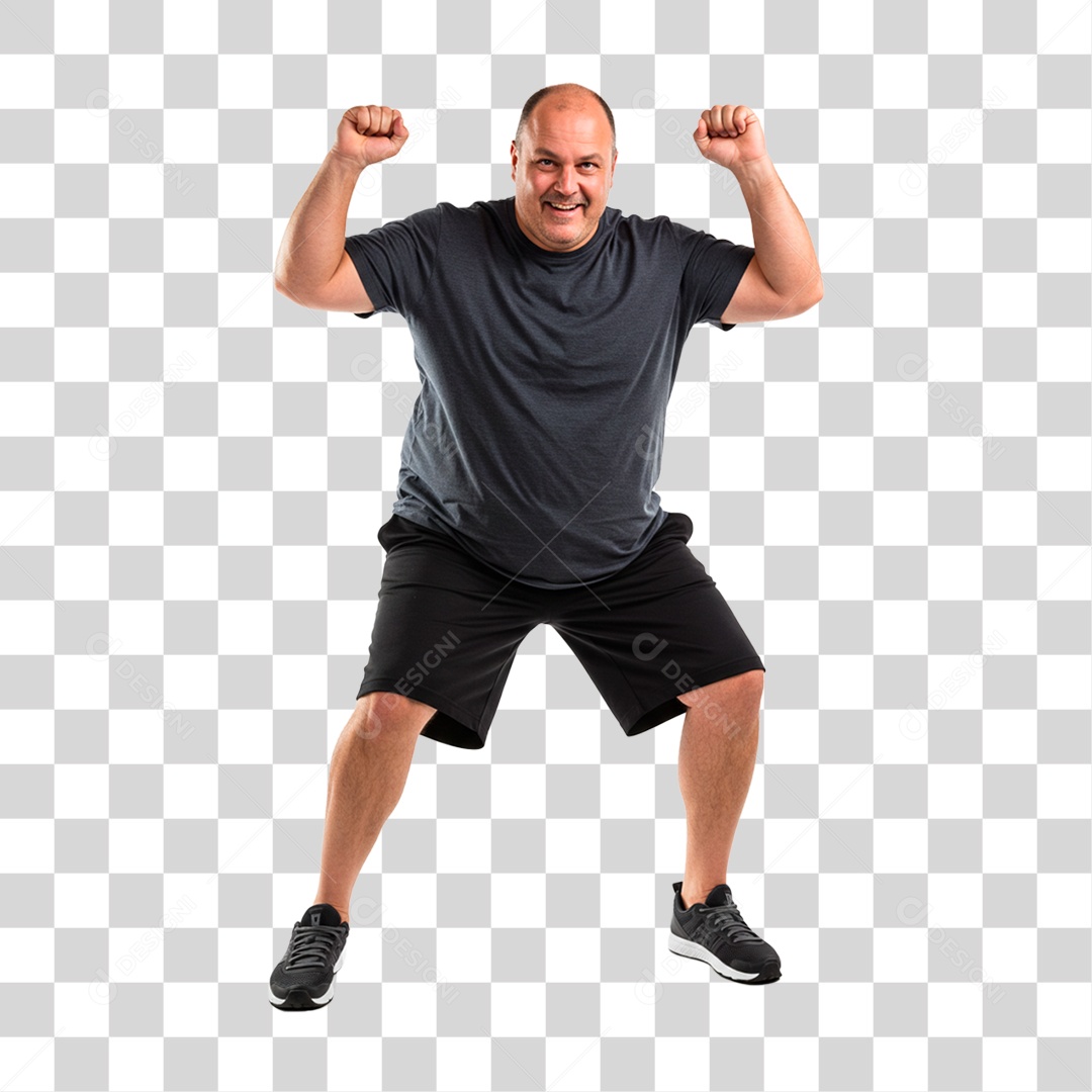 Homem Treinando PNG Transparente