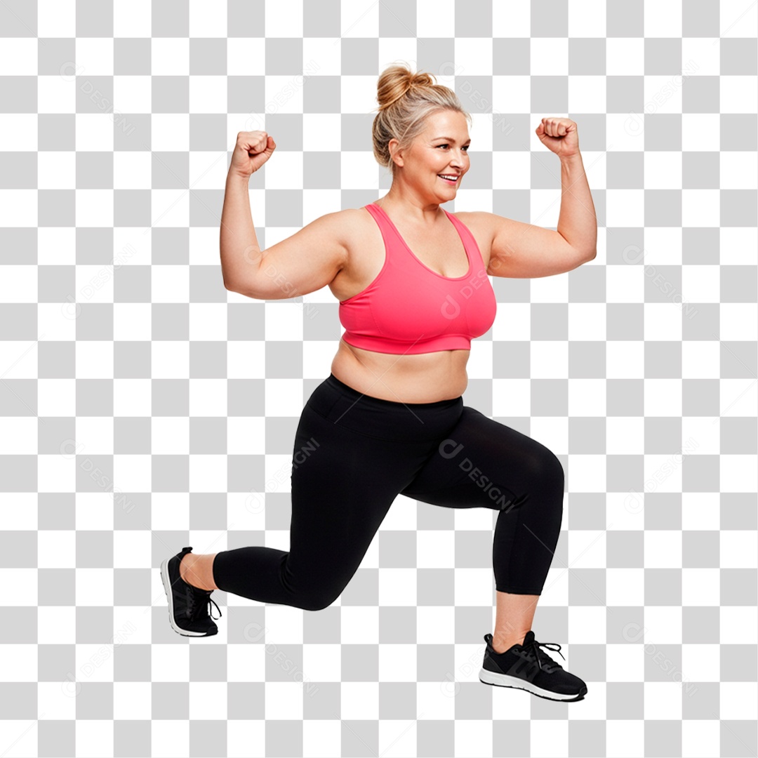 Mulher Treinando PNG Transparente