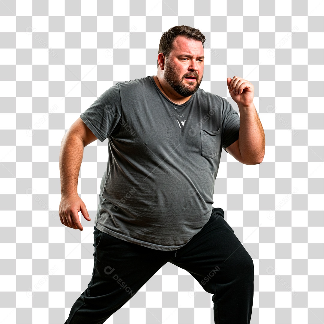 Homem Treinando PNG Transparente