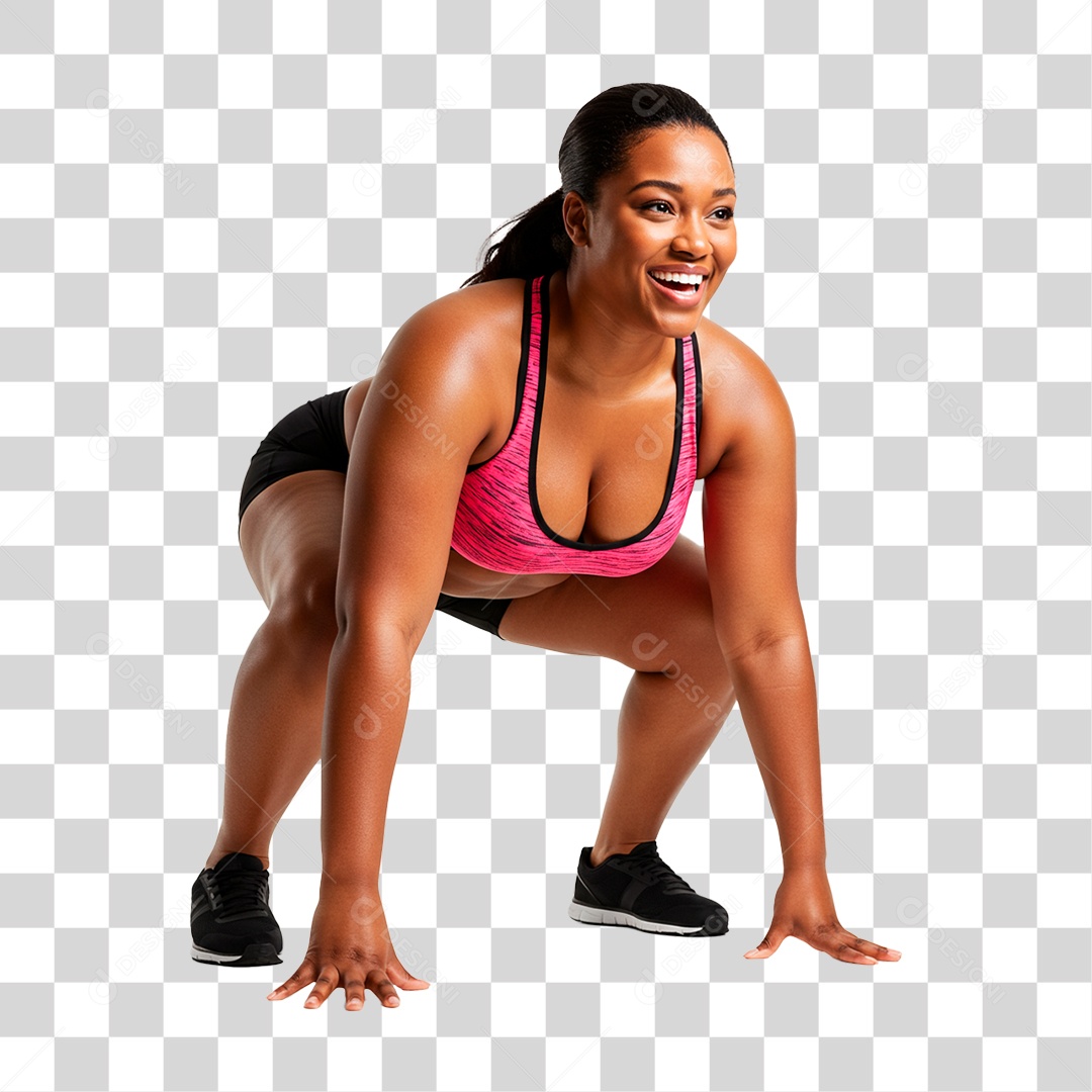 Mulher Treinando PNG Transparente