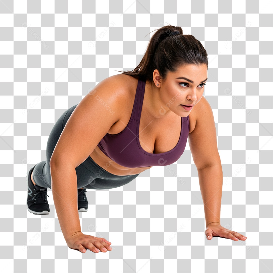 Mulher Treinando PNG Transparente