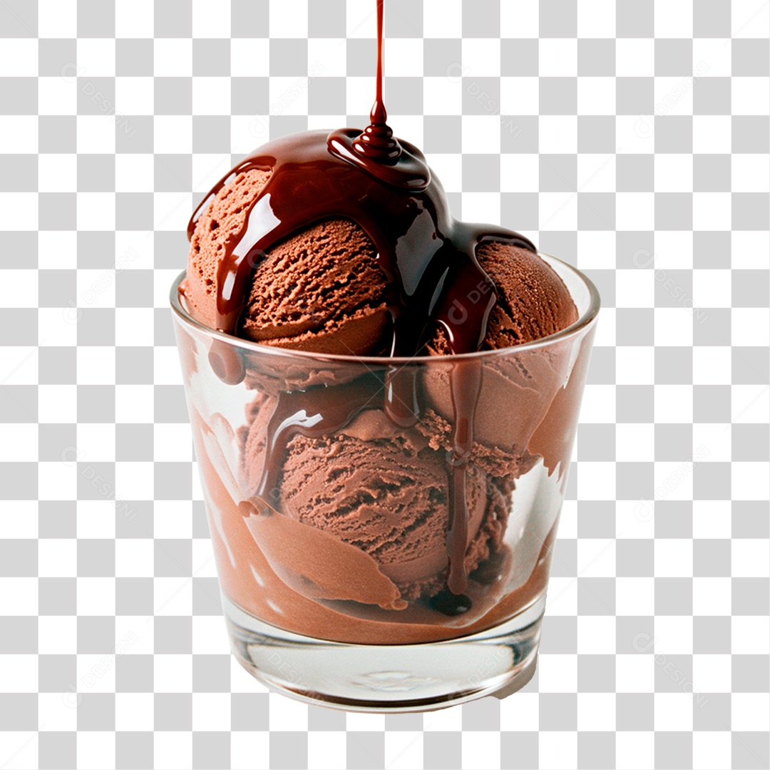 Sorvete de Chocolate PNG Transparente