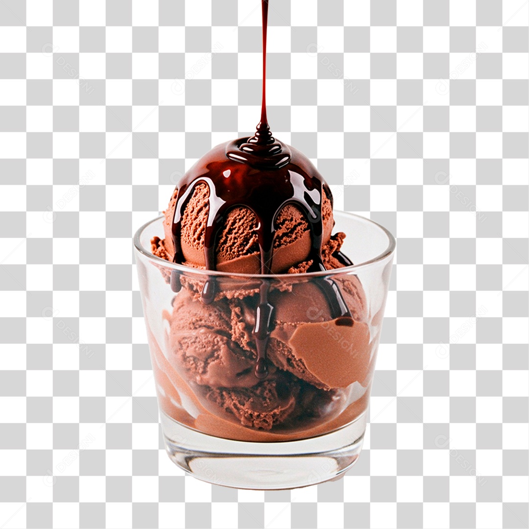 Sorvete de Chocolate PNG Transparente