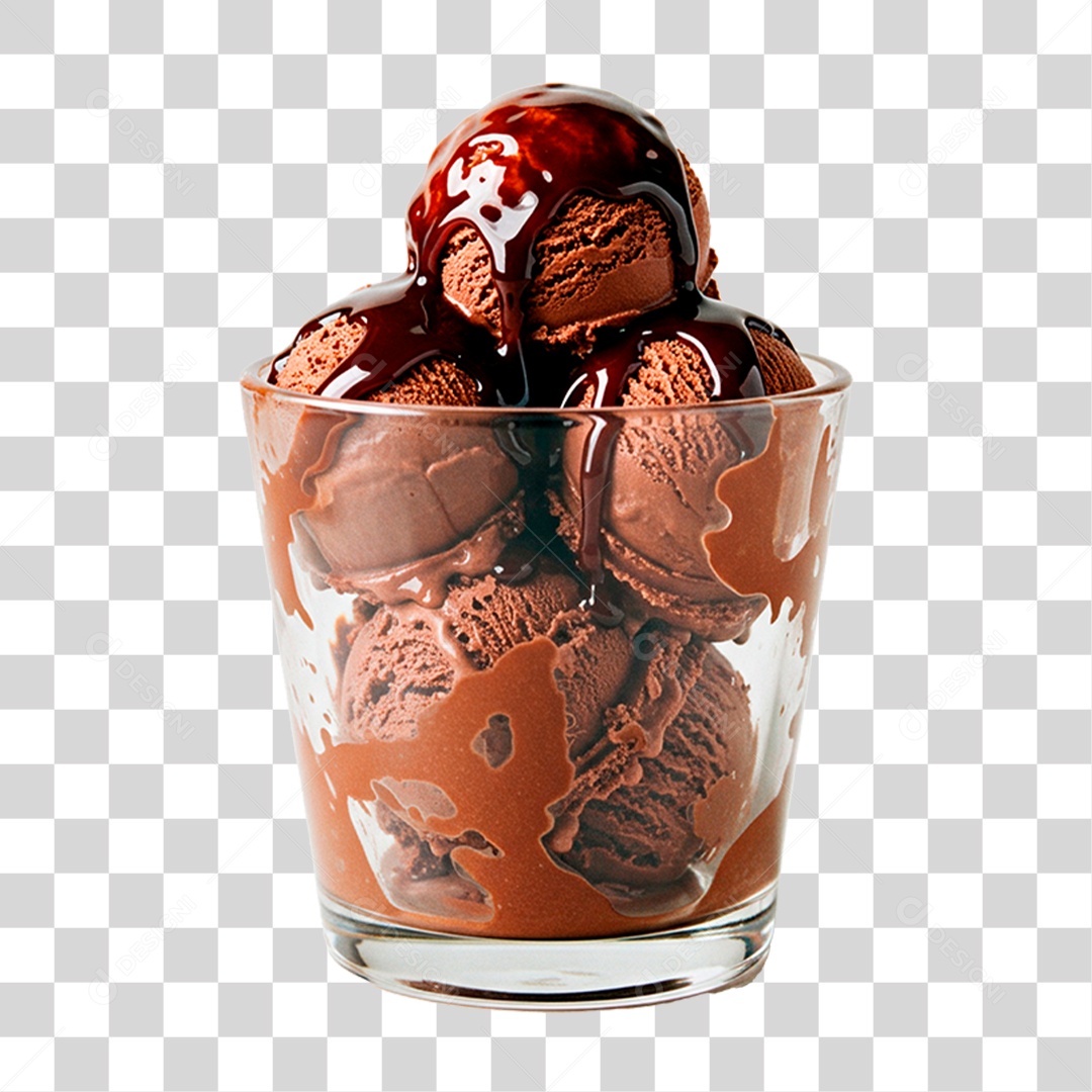 Sorvete de Chocolate PNG Transparente