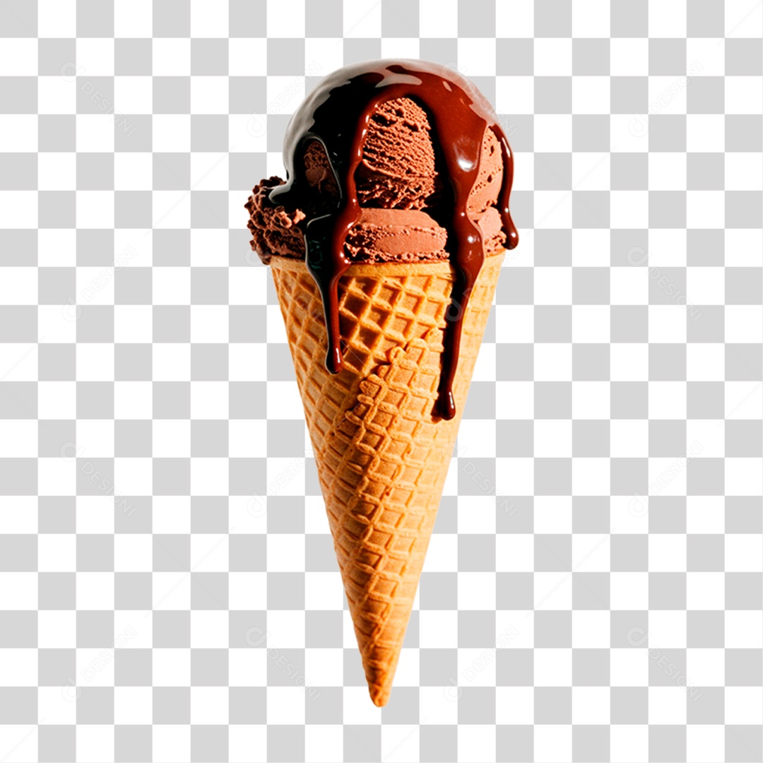 Sorvete de Casquinha PNG Transparente