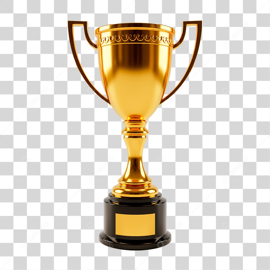 Troféu Dourado PNG Transparente