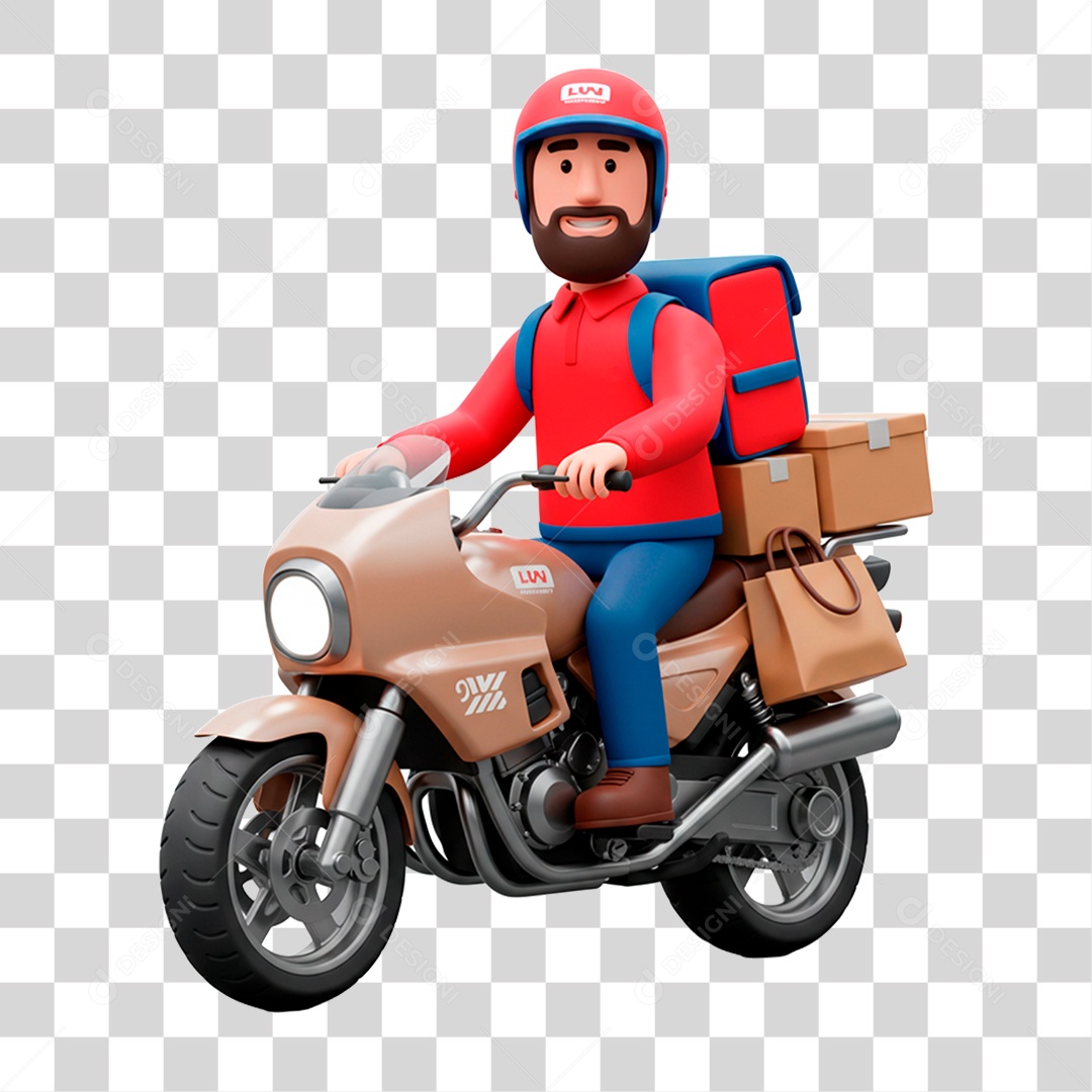 Motoqueiro PNG Transparente