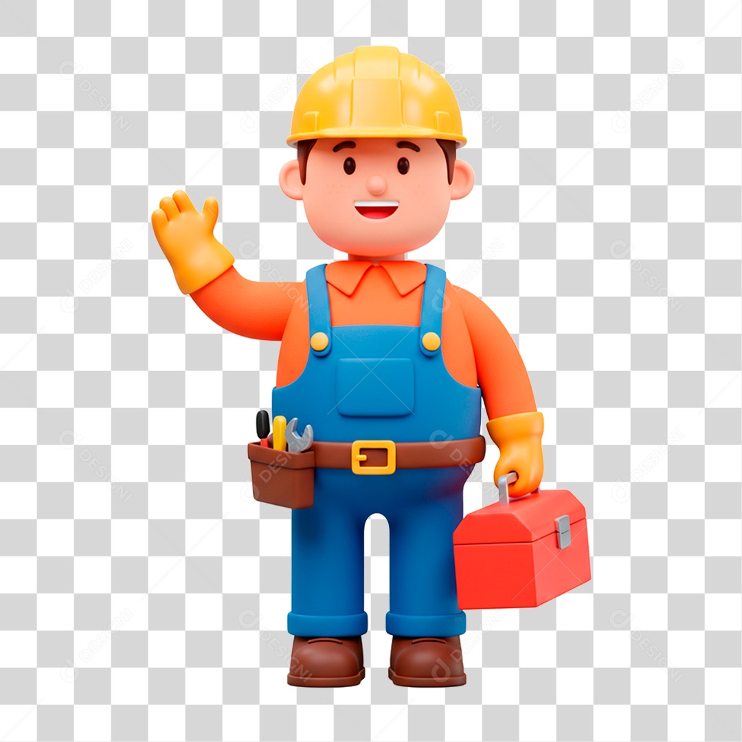 Personagem Engenheiro PNG Transparente