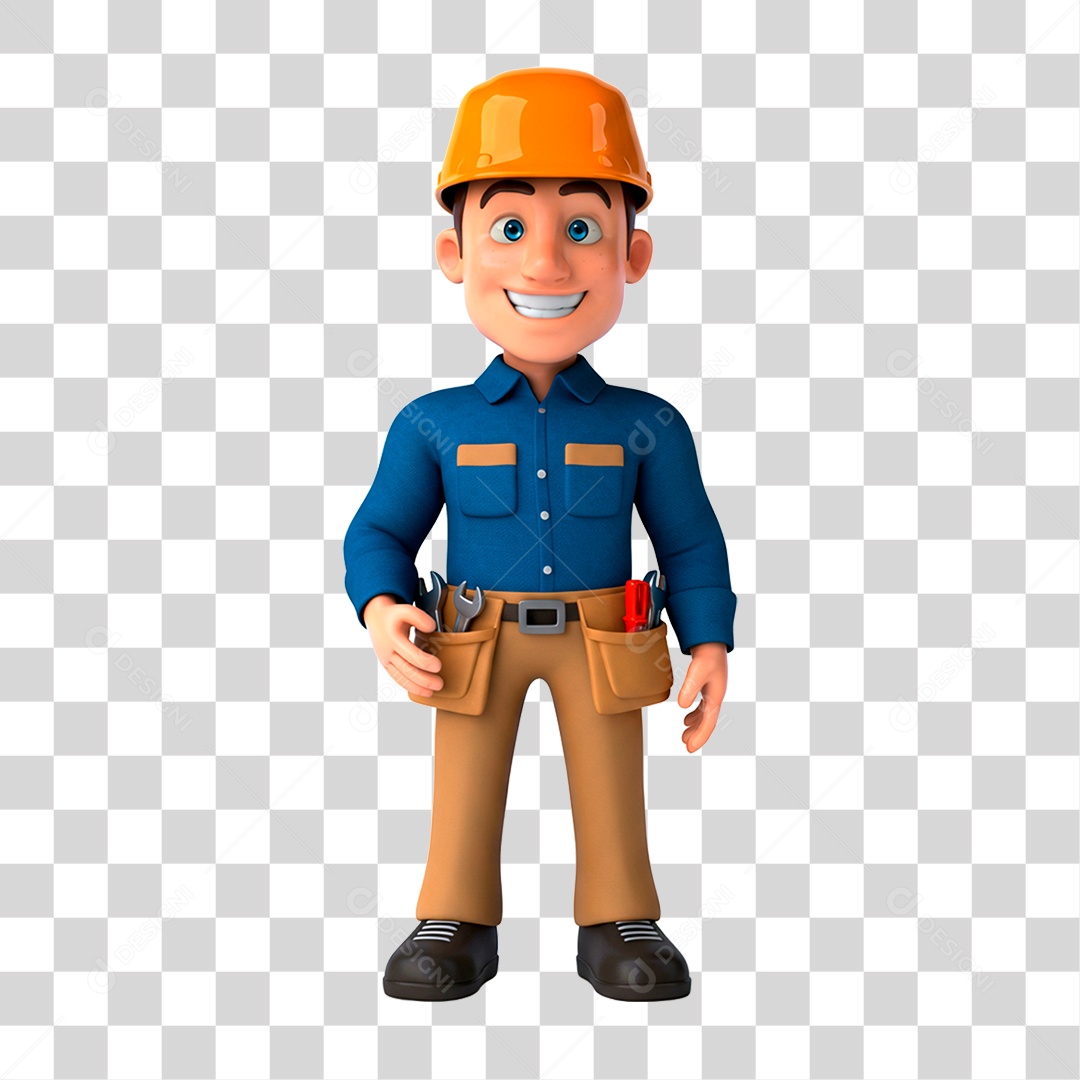 Personagem Engenheiro PNG Transparente