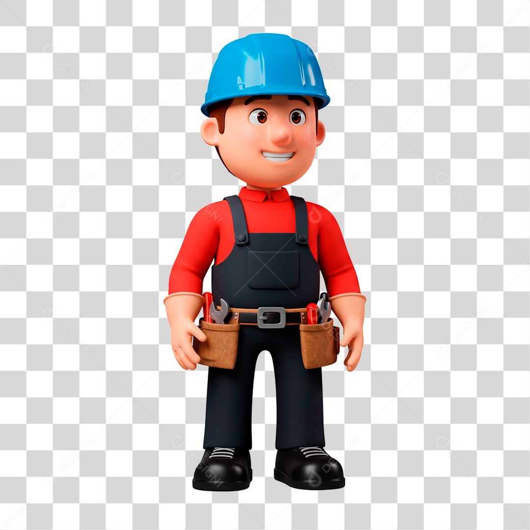 Personagem Engenheiro PNG Transparente