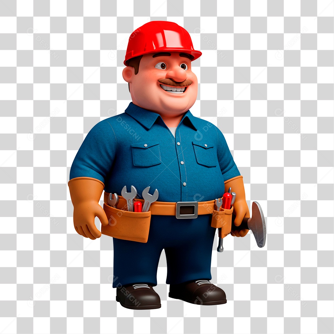 Personagem Engenheiro PNG Transparente